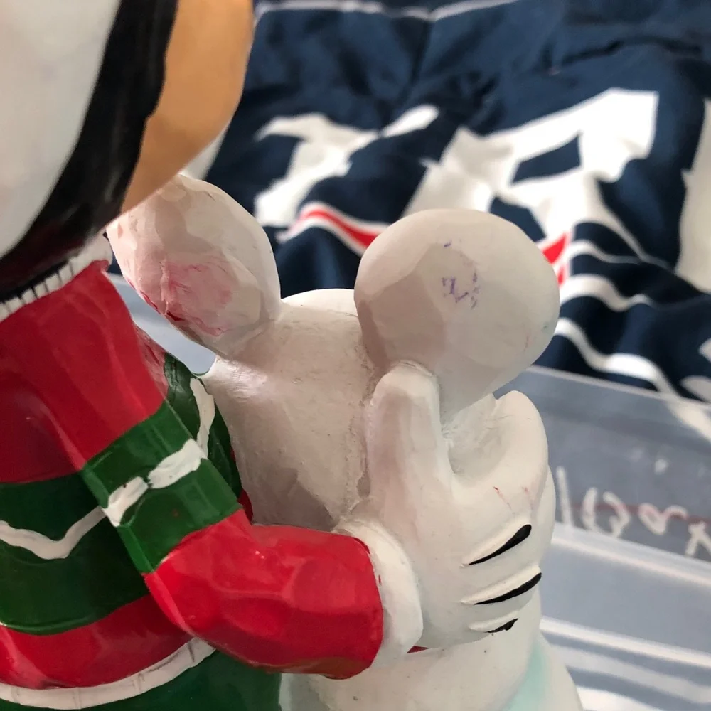 Disney Mickey Mouse with a Mickey Snowman Holiday Figurine